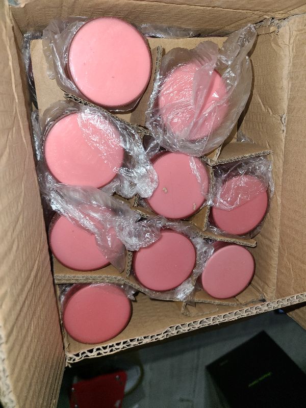 Photo 1 of 2oz Glass Jars 24 Pack, Hoa Kinh Mini Round Pink Frosted Glass Jars with Inner Liners and Pink Lids, Perfect for Storing Lotions, Powders and Ointments