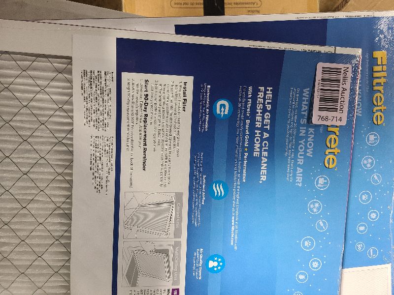 Photo 1 of 3M Filtrete 1500 Ultra Allergen Filter, White, 16x20x1, 1500MPR