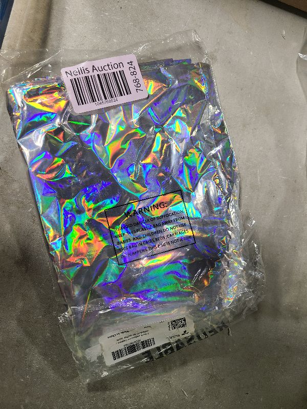 Photo 1 of 1 Pack Iridescent Tablecloth, 54" x 108" Birthday Party Table Cloths Iridescence Plastic Disposable Table Covers Iridescent Party Decorations, Birthday Decor Tablecloth for Buffet Table