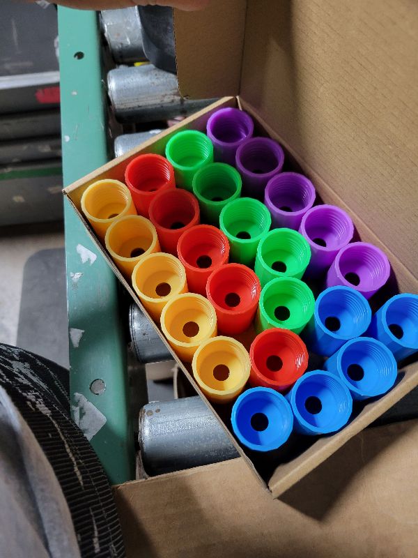 Photo 1 of 25 Pieces Tornadoes in A Bottle, Plastic Tornado Bottle Connector Cyclone Tube Vortex Connector for Scientific Experiment, 5 Colors