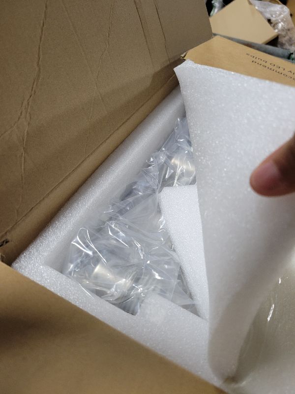 Photo 1 of 6 Light Bathroom Light Fixtures, Bathroom Vanity Light with Clear Glass, Brushed Nickel Bathroom Lighting Fixtures over Mirror, Large Vanity Lights for Bathroom, Vanity Lights for Mirror, Wall Sconce