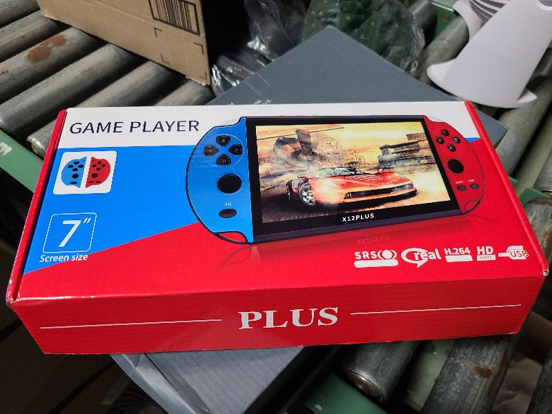 Photo 1 of 7 Inch HD Screen X12 Plus Handheld Retro Game Console Game Joystick Large 16GB Memory with 10000 Built-in Games Support 30+Game Format 