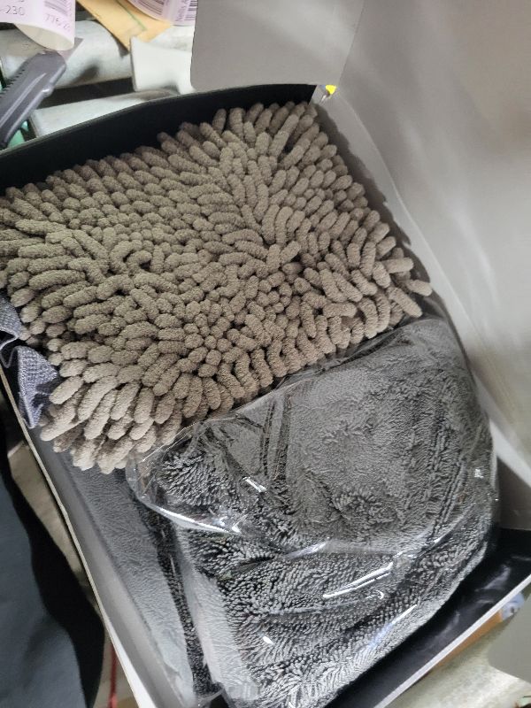 Photo 1 of 2 Pack 1300 GSM Car Drying Towel, Microfiber Towels for Cars - 36" x 24" & 16" x 16", Ultra-Absorbent, Streak Free, Premium Double Twisted-Loop Microfiber Cleaning Cloth with Car Wash Mitt