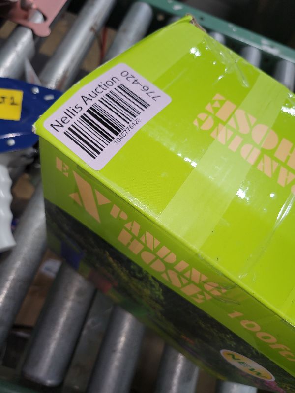 Photo 1 of 100 ft Expandable Garden Hose with 10 Patterns Nozzle,Kink-free, Flexible Expanding Water Hoses with 3/4" Solid Fittings and 4-Layer Latex Core - Garden Hoses