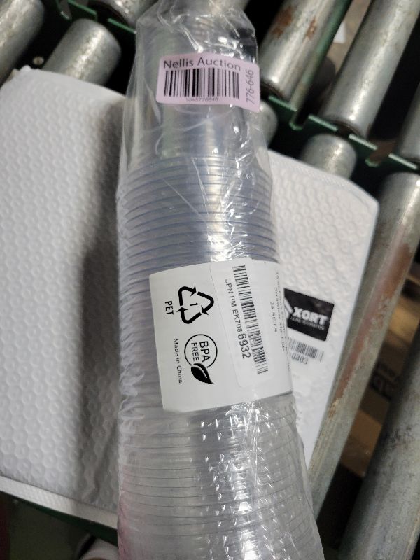 Photo 1 of 16 oz Clear Plastic Cups with Strawless-Sip-Lids, 25 Sets Disposable Cup Plastic Iced Coffee Cups, To Go Cup with Sip Through Lids for Smoothie, Milkshake, Cold Drinks for Party, Wedding, Event