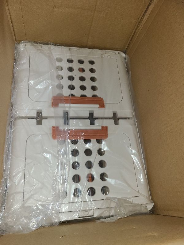 Photo 1 of 3-Layer Storage Rack, with Wall-Mounted Box, Wheels, Hooks, Foldable Storage Box Container Bedroom Wardrobe Organizer