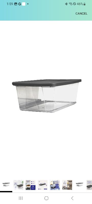 Photo 1 of 3 Quart Clear Organizer Storage Container Bin with Lid, Stackable Clear Bins for Home and Office Organization (3 Pack)