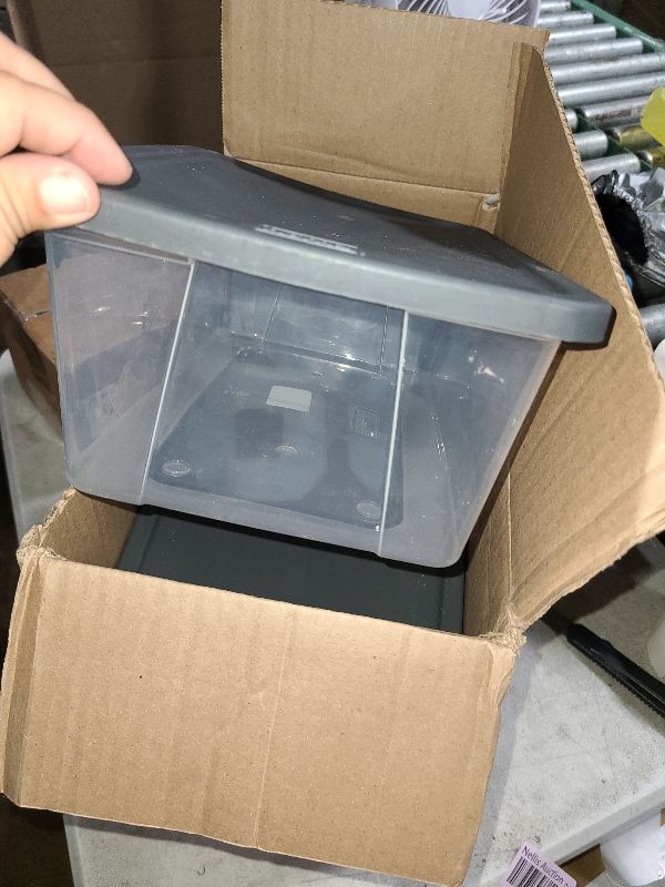 Photo 1 of 3 Quart Clear Organizer Storage Container Bin with Lid, Stackable Clear Bins for Home and Office Organization (3 Pack)