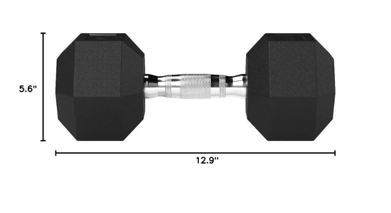 Photo 1 of  Rubber Hex Dumbbell Hand Weight, 35 LB. 