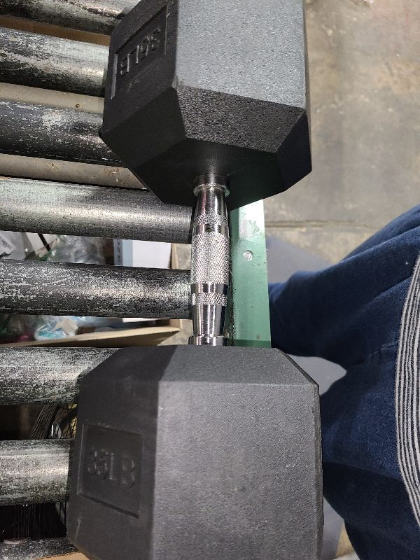 Photo 1 of  Rubber Hex Dumbbell Hand Weight, 35 LB. 