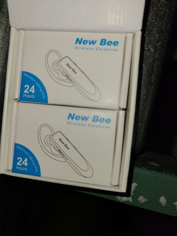 Photo 1 of [2 Pack] Bluetooth Earpiece Wireless Handsfree Headset V5.0 24 Hrs Driving with Mic 60 Days Standby Bluetooth Headset for iPhone Android Samsung Driver