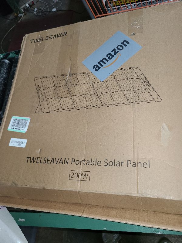 Photo 1 of 200W Portable Solar Panel for Power Station Generator, 18V Foldable Waterproof IP65 Solar Cell Charger with Adjustable Kickstand 