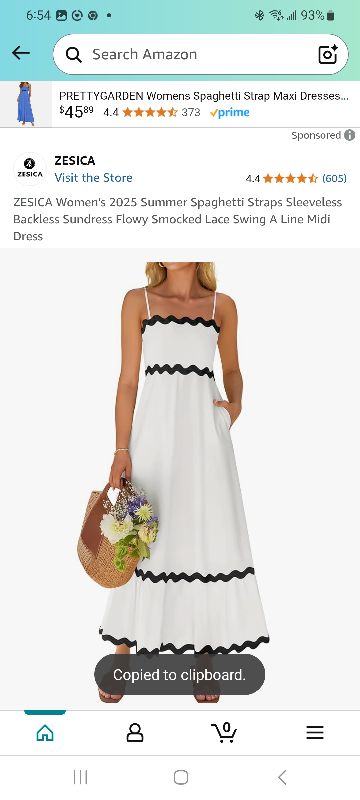 Photo 1 of  Women's 2025 Summer Spaghetti Straps Sleeveless Backless Sundress Flowy Smocked Lace Swing A Line Midi Dress XL