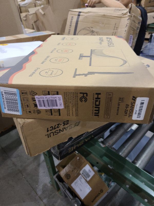 Photo 1 of SANSUI Monitor 22 inch 1080p FHD 75Hz Computer Monitor with HDMI VGA, Ultra-Slim Bezel Ergonomic Tilt Eye Care LED Display for Home Office (ES-22F1 HDMI Cable Included)