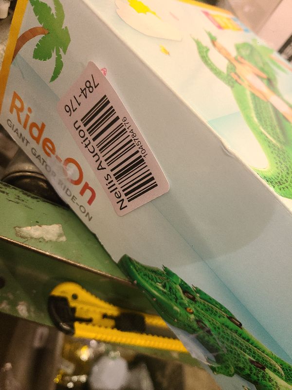 Photo 1 of INTEX Giant Gator Inflatable Pool Float: Animal Pool Toy for Kids – 2 Heavy-Duty Handles – 176lb Weight Capacity – 80" x 45" – for Ages 3+