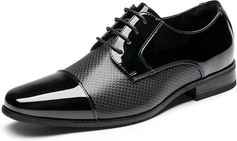 Photo 1 of  Bruno Marc Men's Patent Tuxedo Dress Shoes Classic Lace-up Formal Oxfords 
Size: 8
