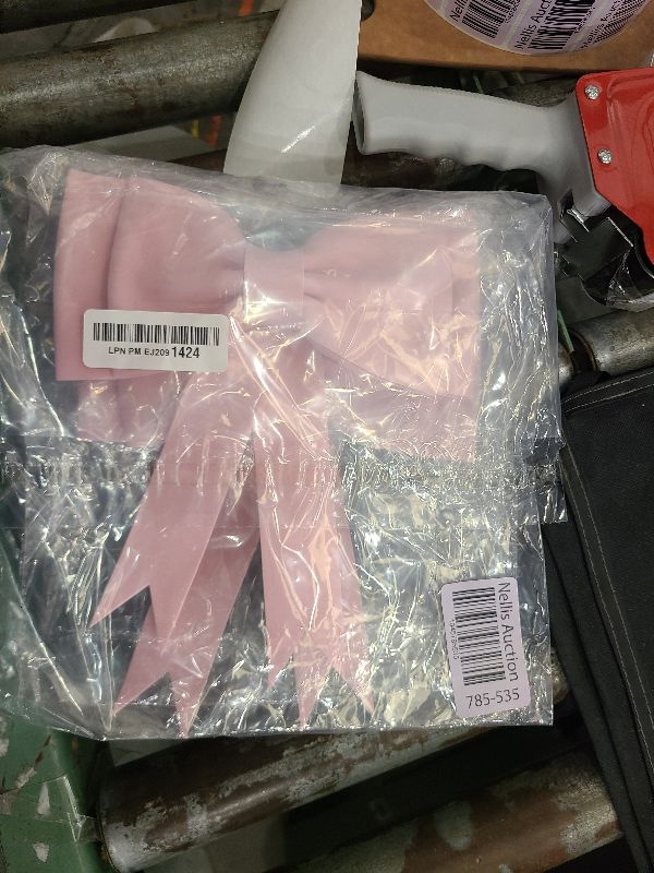 Photo 1 of 2 PCS Pink Bow Cake Toppers - Oversized Princess Bow Decoration, No Assembly, Suitable for Birthday & Wedding Parties