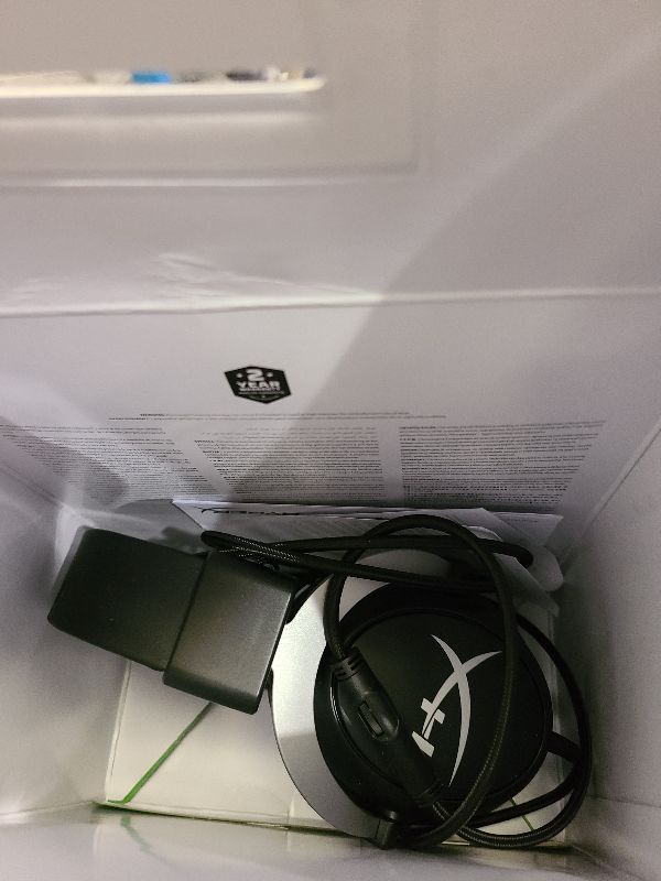 Photo 2 of HyperX CloudX, Official Xbox Licensed Gaming Headset, Compatible with Xbox One and Series X|S, Memory Foam Ear Cushions, Detachable Noise-Cancelling Mic, in-line Audio Controls,Black/ Silver