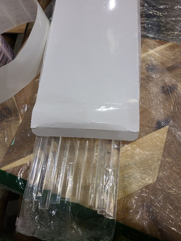 Photo 1 of 12 Inch Acrylic Dowel Rods for DIY Crafts - 0.5 Inch Diameter Clear Round Rods for Plant Stakes, Curtain Pulls, Retaining and Shower Rods (12 Pack)