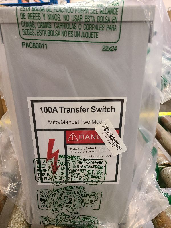 Photo 1 of 100 Amp Automatic Transfer Switch, 100 Amp Generator Transfer Switch, 3P 4 Wires 120V/240V, NEMA-3R Enclosure for Outdoor and Indoor