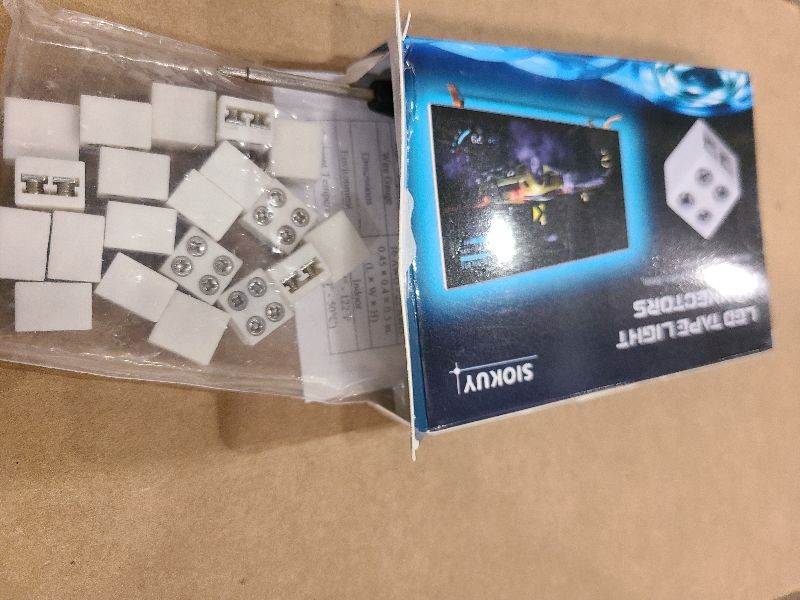 Photo 1 of 20 PCS 2-Pin 8mm Solderless LED Strip Connectors, Reliable and Easy-to-Install, Solidly Connected LED Light Connectors