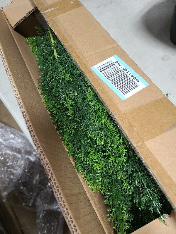 Photo 1 of 28inch Height Artificial Cypress Topiary UV-Resistant Great for Indoors & Outdoor,Easy to Install,Set of 2 Artificial Tree with Spike. Easy to Push in The Ground