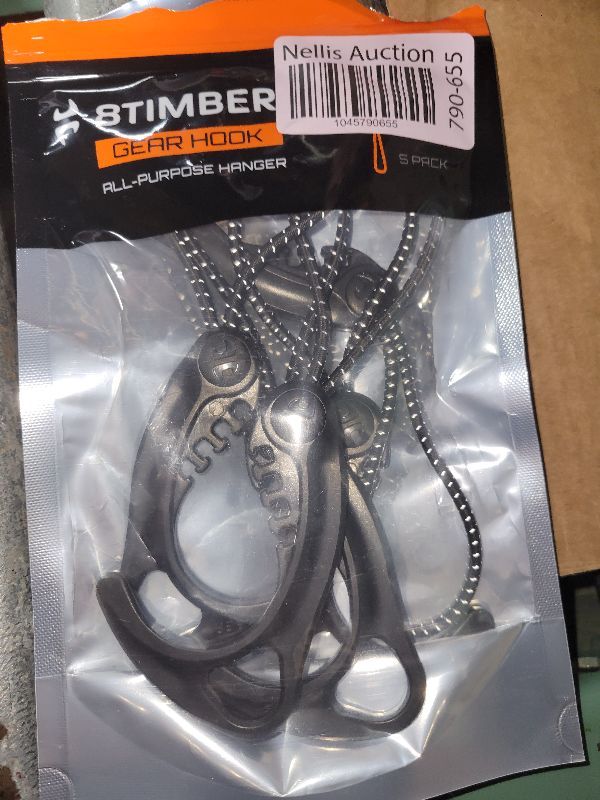 Photo 1 of 8TIMBER Gear Hook Black 5-Pack — Lightweight + Versatile S Hook for Backpacks and Closet Storage, S Carabiner Heavy Duty Alternative, S Carabiner Clip, S Hook for Quick and Easy Indoor or Outdoor Use