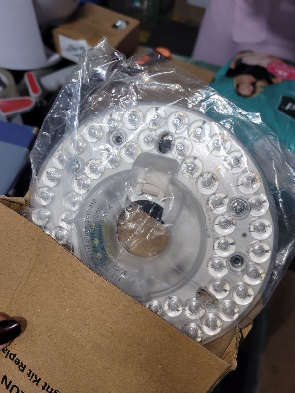 Photo 1 of 4.92" Ceiling Fan LED Light Replacement to Revive Burned out Fan and Flush Mount Ceiling Light, 18W 3CCT 3000K 4000K 6000K 1500LM Dimmable Retrofit Light Kit PCB Board, Magnetic or Screw Installation
