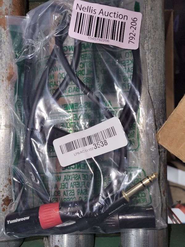 Photo 1 of 1/4 TRS to Dual XLR Male Y-Splitter Stereo Breakout Cable 1/4 inch(6.35mm) to 2 XLR Patch Cable 3.3FT