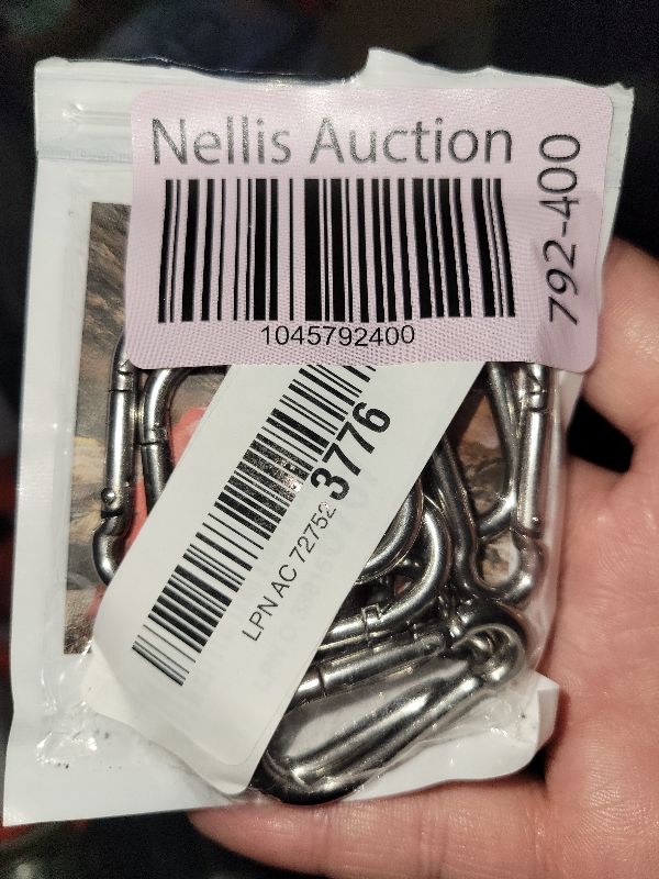 Photo 1 of 10 PCS Stainless Steel Carabiner Clip Spring-Snap Hook - Lotsun M4 1.57 Inch Heavy Duty Carabiner Clips for Keys Swing Set Camping Fishing Hiking Traveling