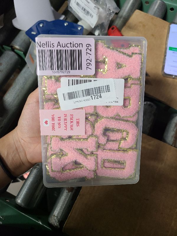 Photo 1 of 26 Self Adhesive Chenille Letter Patches, 2.16'' Stick On A to Z Patch Stickers for Fabric, Clothes, Jeans, Hat, Thick Embroidery Strong Sticking for Personalizing Tavel Makeup Bag, Bible Cover-Pink