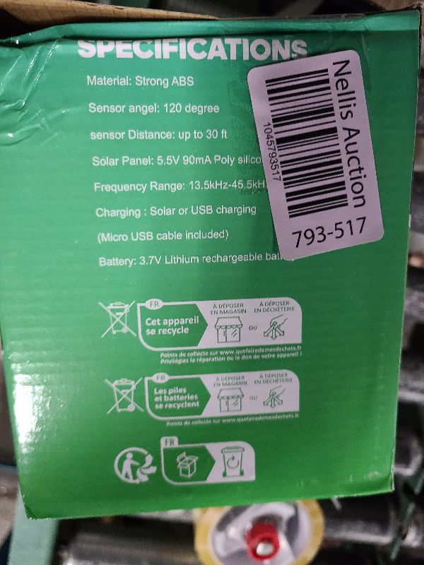 Photo 1 of 2 Pack Cat Repellent Outdoor, Squirrel Repellent Deer Repellent Devices with Motion Sensor Flash Light, Solar Ultrasonic Animal Repeller to Scare Coyote Skunk Racoon Dog Rabbit Out of Yard Garden Farm
