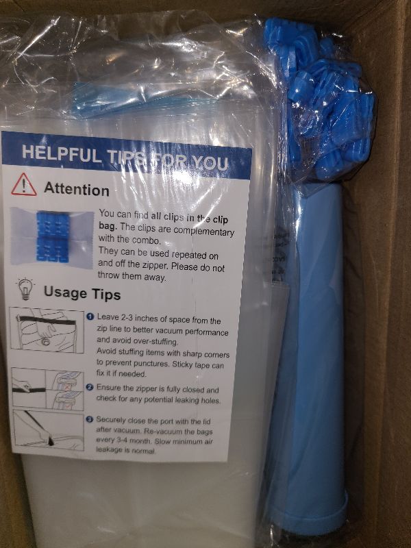 Photo 1 of 20 Pack Vacuum Storage Bags, Space Saver Bags (4 Jumbo/4 Large/4 Medium/4 Small/4 Roll) Compression for Comforters and Blankets, Sealer Clothes Storage, Hand Pump Included