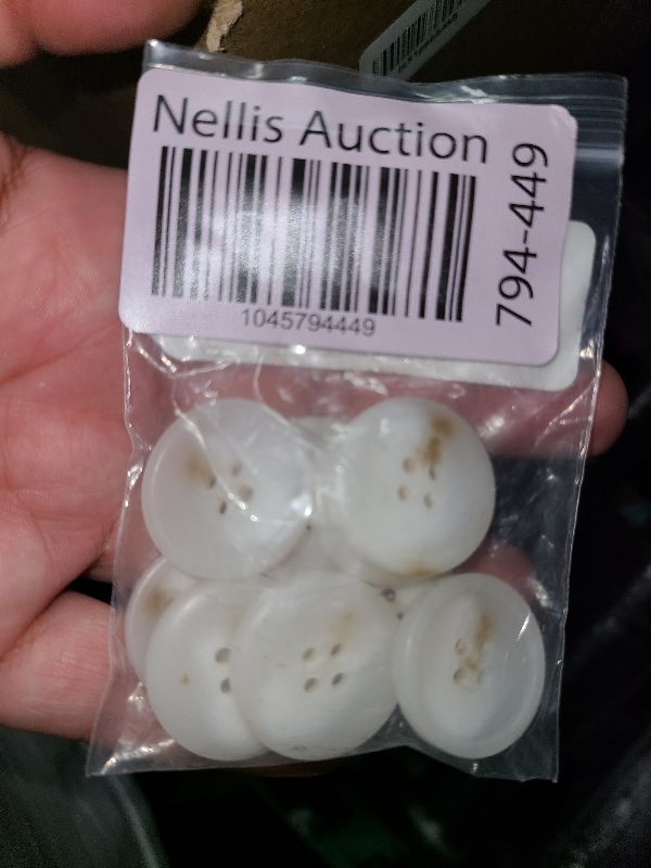 Photo 1 of 10 Pcs Imitation Horn Flatback Buttons Resin Buttons for Clothing Suit Coat Decorations DIY Accessories (01 White, 25mm)