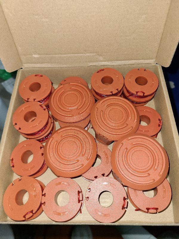 Photo 1 of 20 Pack Trimmer Spool Line for Worx,(WA0010)Replacement Trimmer Spool Line for Worx,Trimmer Line Refills 0.065 inch for Worx,Suitable for Worx String Trimmers(16 Pack Grass Trimmer Line,4 Trimmer Cap)