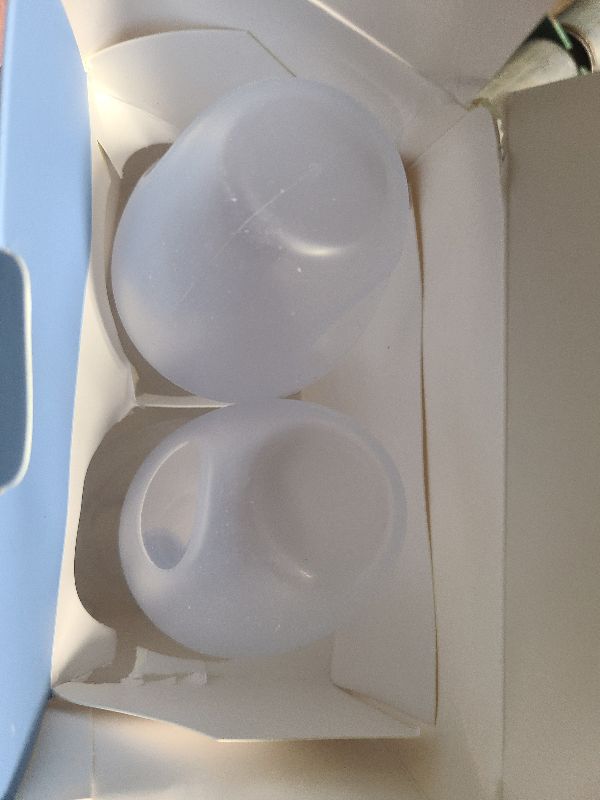 Photo 1 of 2 Sets Manual Breast Pump for Breastfeeding Essentials,Colostrum Collector with Spill Free Valve,Cap,Silicone,Clear,4oz