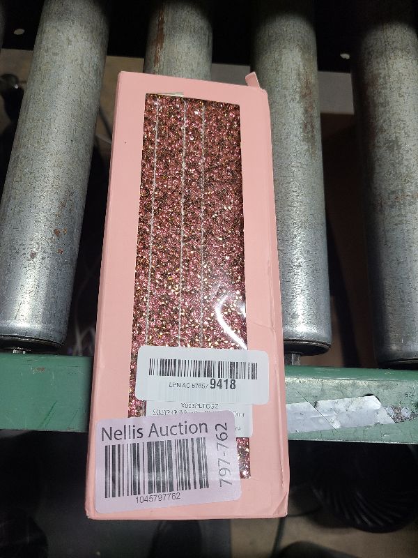 Photo 1 of 4 Rolls Rose Gold Pink Rhinestone Diamond Ribbon/Strips Self-Adhesive Crystal Diamond On a Roll, Bling Wrap DIY Art Crafts Sticker, Rhinestones Tape for Phone, Car, Brithday Party, Wedding Decor
