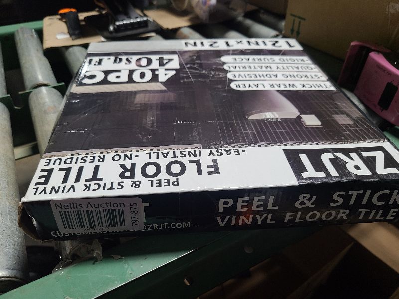 Photo 1 of 40-Pack Peel and Stick Floor Tiles Vinyl Floor 12 x 12 inch Self Adhesive Waterproof Flooring Planks DIY for Bathroom, Kitchen, Living Room, RV, Cover 40 Sq. Ft, Polish Light Grey Marble