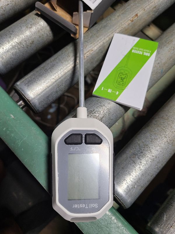 Photo 1 of 4-in-1 Soil Moisture Meter Digital Plant Temperature/Soil Moisture/PH Meter/Sunlight Intensity Backlight LCD Display Soil Test Meter for Gardening, Farming and Outdoor Plants