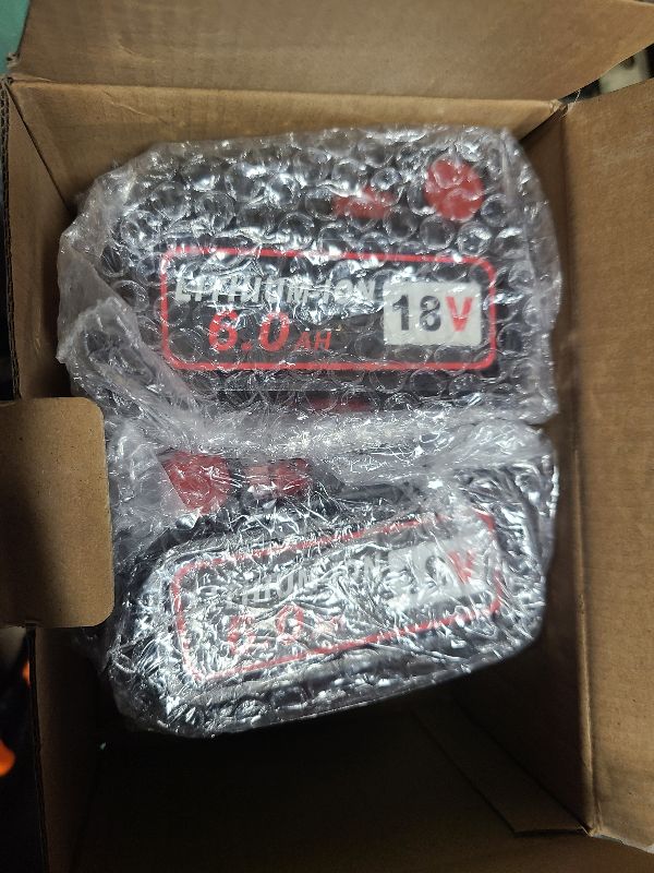 Photo 1 of 18V Battery Replacement for Milwaukee M18 Battery 6.0Ah 4Packs, Baterias Milwaukee Compatible with Milwaukee 18V Battery Tools and Charger