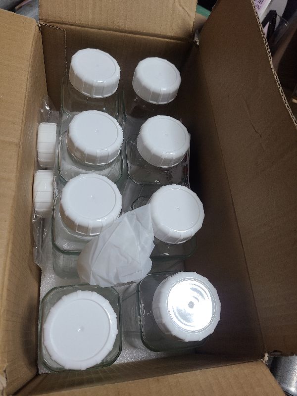 Photo 1 of 8 Pack 16 Oz Reusable Glass Milk Bottles w 100% Airtight Heavy Duty SCREW Lid w Silicone Gasket - Glass Juice Bottles w Capacity Mark - Beverage Drinking Jar Juice Container(Extra 2 Lid)