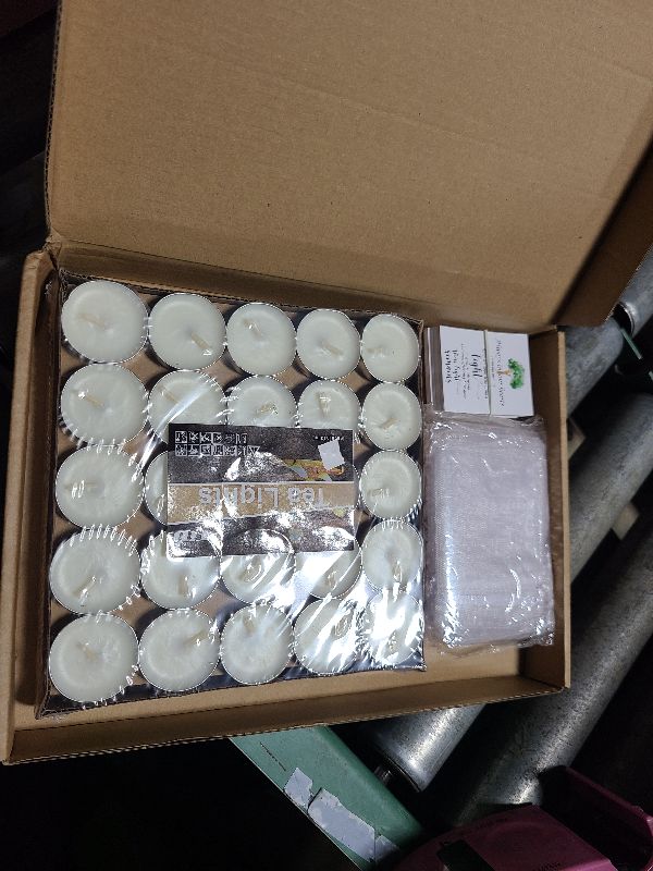 Photo 1 of 50 Set Funeral Party Favors Memorial White Candles Unscented Funeral Gifts Tealight Candles with Condolence Bereavement Cards and Organza Bags for Guest Celebration of Life Decorations (Classic)