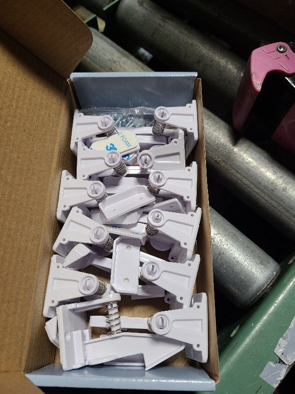 Photo 1 of 12 Pack Cabinet Locks Child Safety | Baby Safety Cabinet Locks NO Drilling 3M Adhesive Baby Proof Drawer Lock Child proofing cabinets latches for Kids Latch for Drawers & Door Child Safety Locks