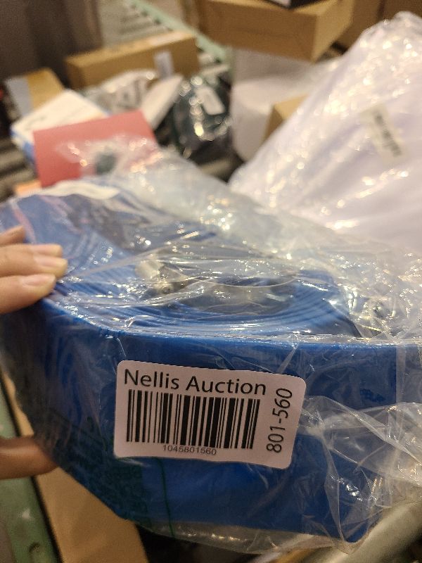 Photo 1 of 2 IN x 30FT Pool Backwash Hose Heavy Duty Drain Discharge Double PVC Layflat Hose with 2 Clamps, Weatherproof Burst Resistant for Water Transfer, Sump Pump, Pool Filter, Pool Drain (9.2M,Blue)