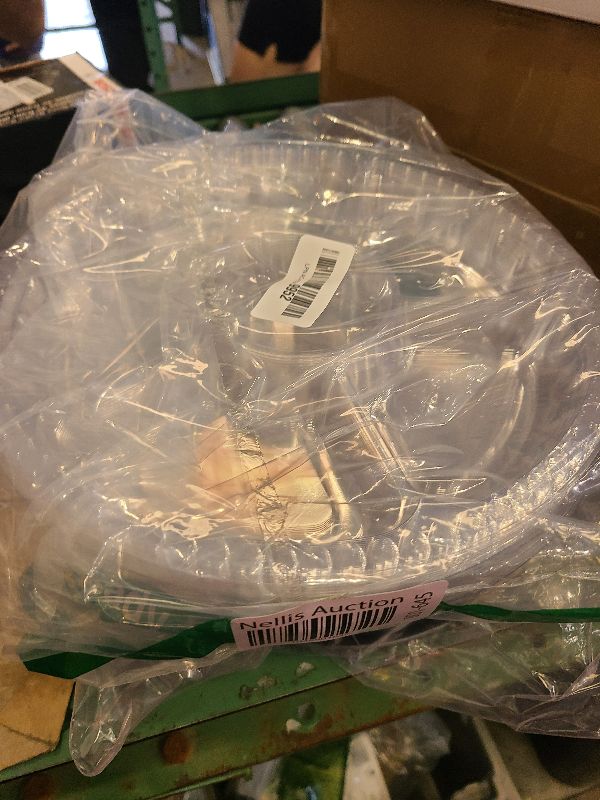 Photo 1 of 12 Pack Round Plastic Veggie Tray with Lid Fruit Tray 6 Divided Compartment Container Food Serving Dip Platter Reusable Catering Trays for Veggie Fruit Snack Party and Buffet Trays?Clear?10inch?