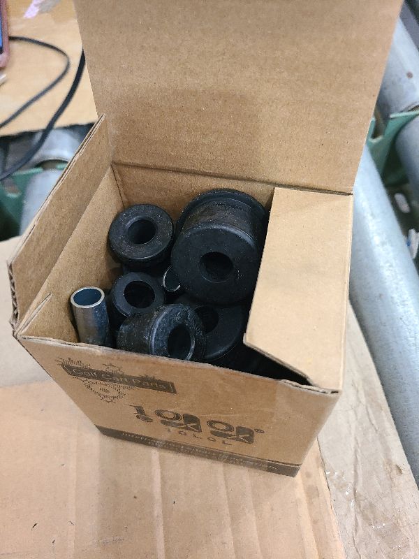 Photo 1 of 10L0L Golf Cart Rear Spring Bushing Kit for EZGO RXV 2008-up Electric and Gas, Includes 4 Large Bushings 620160, 8 Small Bushings 624030, 6 Steel Spacers 620161