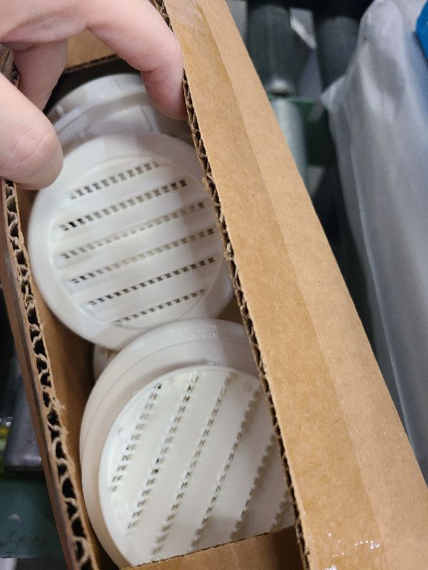 Photo 1 of 3" Round Plastic Louver Soffit Air Vent Reptile Screen Grille Cover (16, White)