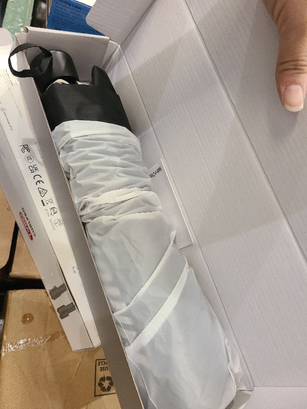 Photo 1 of ] Nmoiss Windshield Sun Shade Umbrella - [Vinyl Coating Heat Shield] Protect Car from Sun Rays & Heat Damage Keep Cool and Protect Interior, Spring Structure Edge Medium 56" L x 31" W
