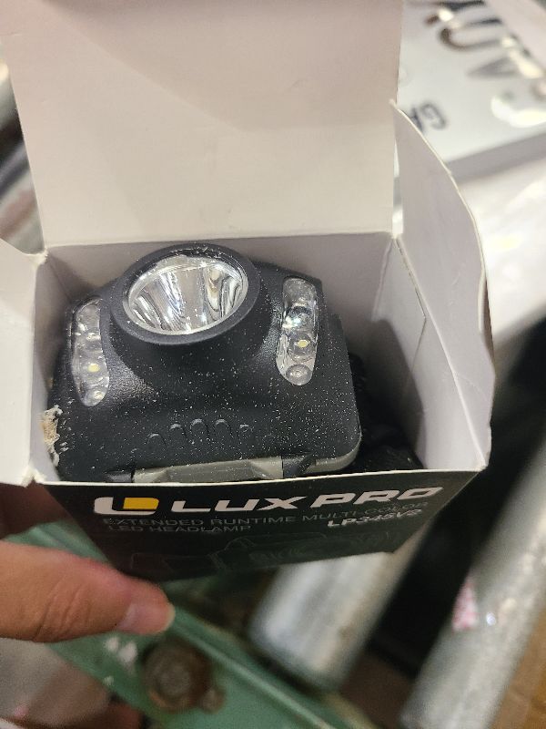 Photo 1 of (1 pack)LUXPRO LP345V2 LED Headlamp - Bright 300 Lumen Head Lamp for Outdoors, Camping & Hiking - 6 Light Modes White, Green & Red Light - IPX4 Waterproof - Adjustable Headband - Batteries Included - 1 pack 