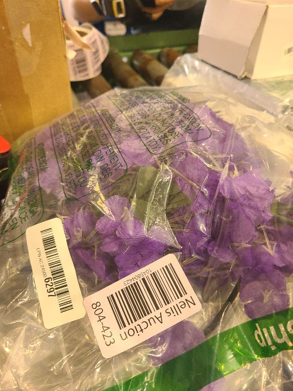 Photo 1 of 12pcs Artificial Wisteria Flowers 3.6 Feet/Piece Purple Dense Artificial Fake Wisteria Vine Ratta Hanging Garland Silk Flowers String Home Party Wedding Decor?Purple-Dense?